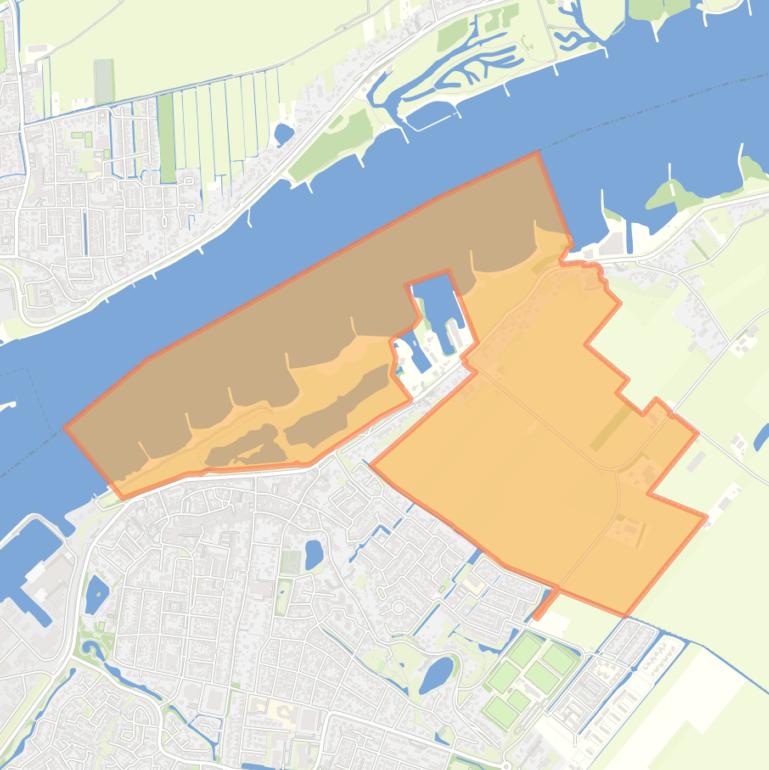 Kaart van de buurt Buitengebied Werkendam noord.