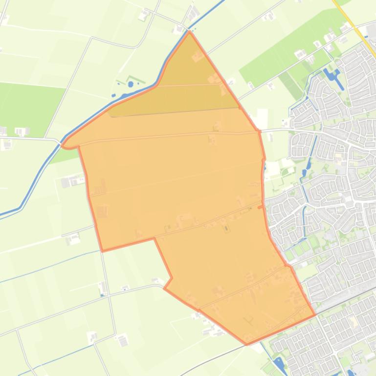 Kaart van de buurt Buitengebied-West.