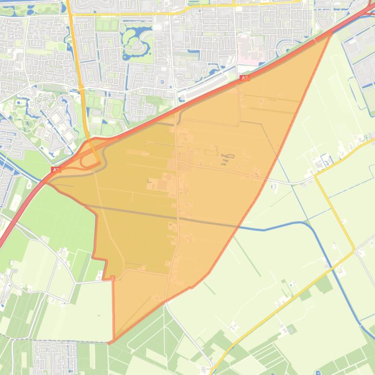 Kaart van de buurt Buitengebied west.