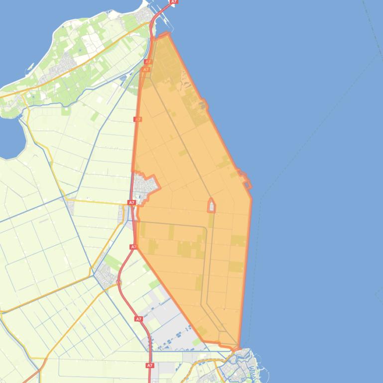 Kaart van de buurt Buitengebied Wieringerwerf.