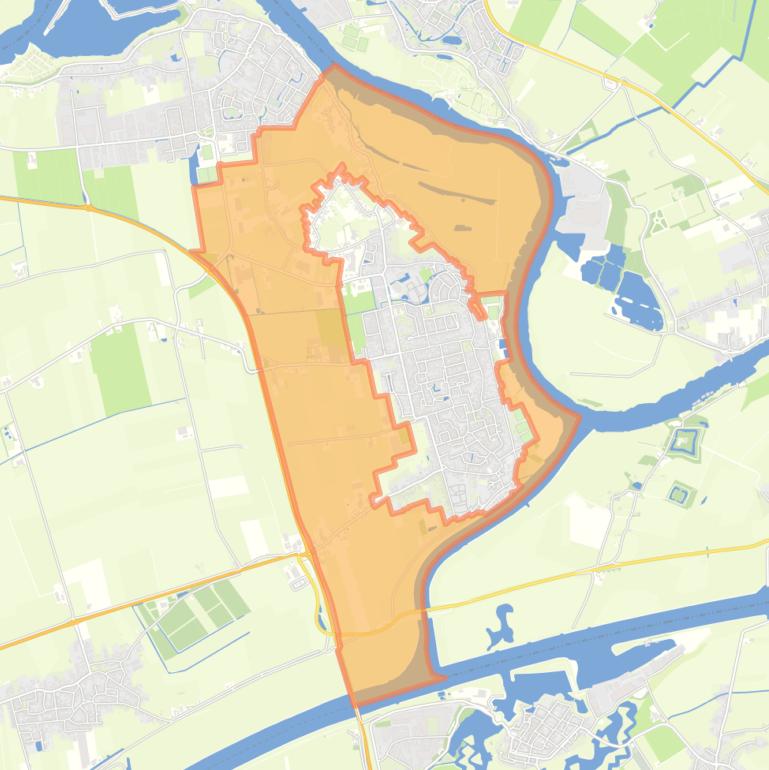 Kaart van de buurt Buitengebied Wijk en Aalburg oost.