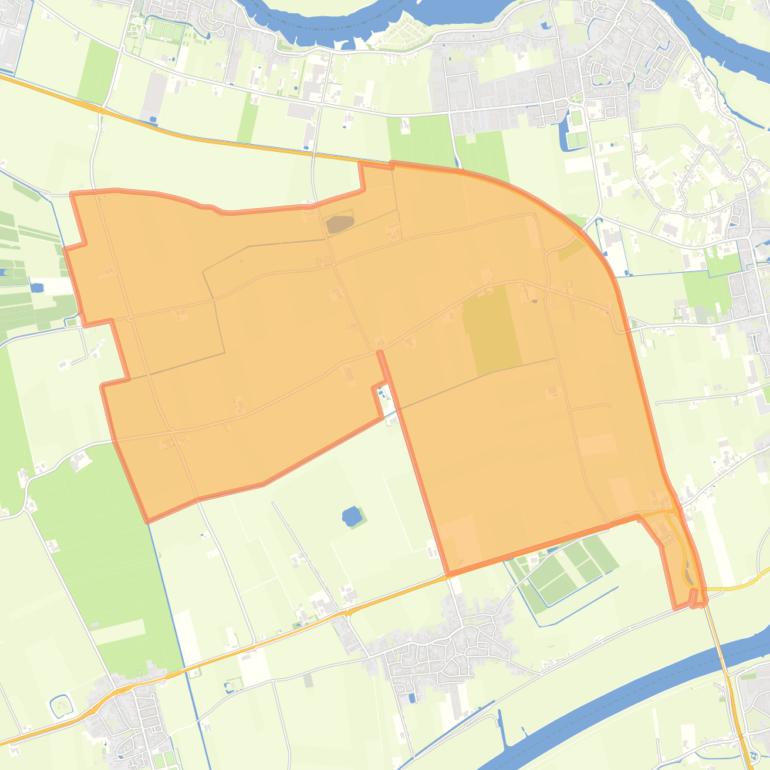 Kaart van de buurt Buitengebied Wijk en Aalburg west.