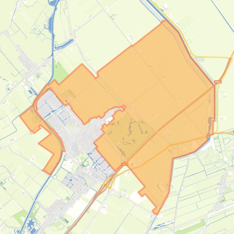 Kaart van de buurt Buitengebied Winkel.