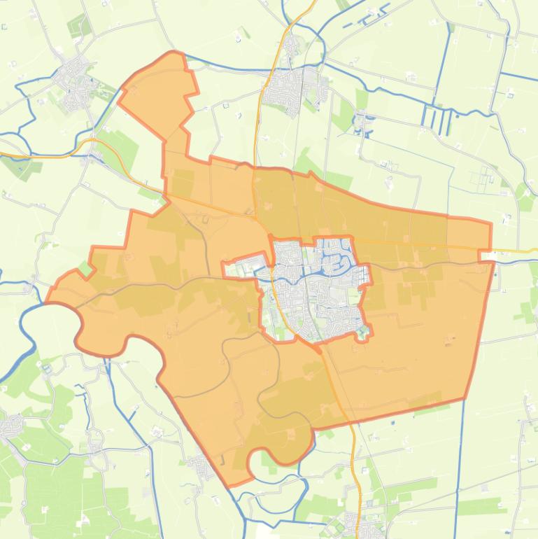 Kaart van de buurt Buitengebied Winsum.