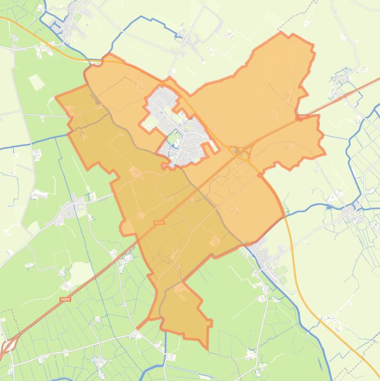 Kaart van de buurt Buitengebied Winsum.