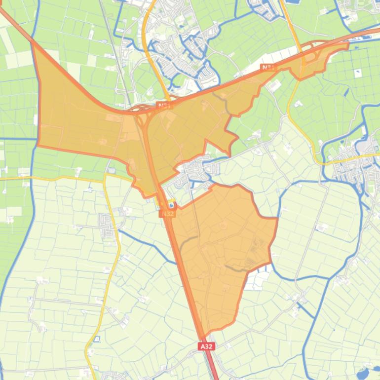 Kaart van de buurt Buitengebied Wirdum.