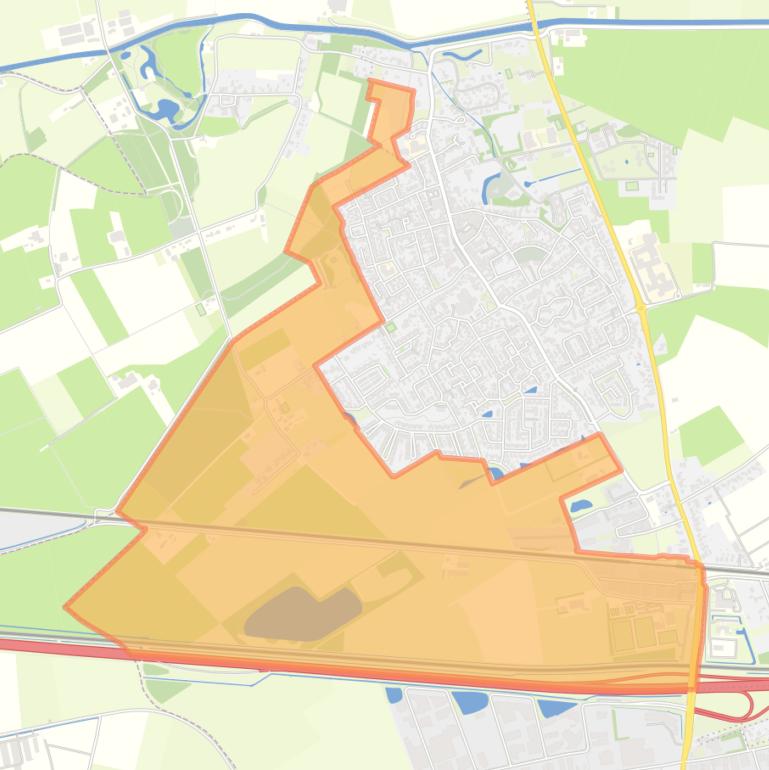 Kaart van de buurt Buitengebied Zetten West.