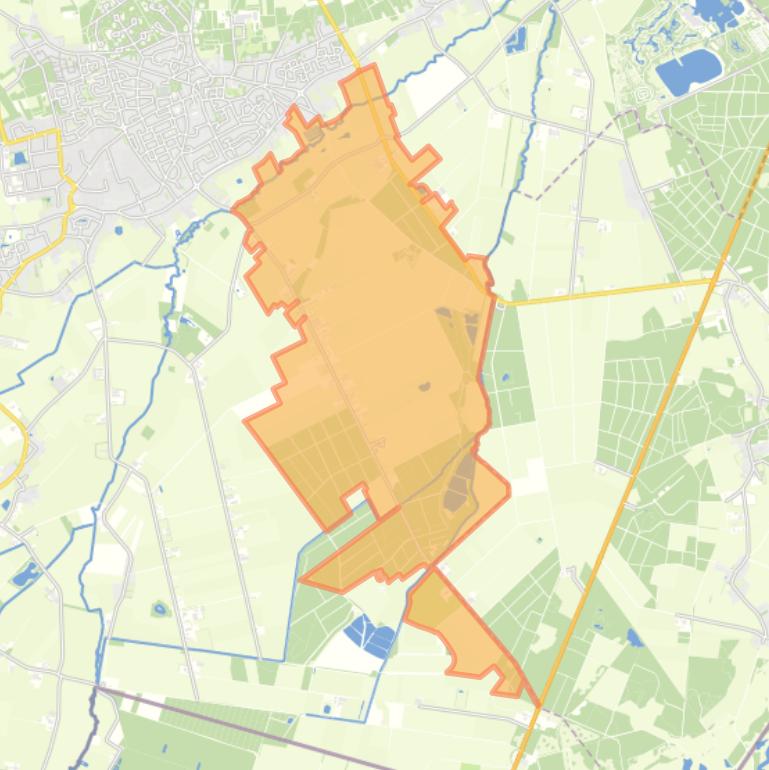 Kaart van de buurt Buitengebied Zuid 2.