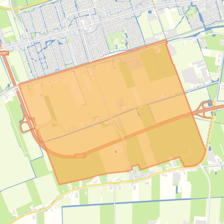 Kaart van de buurt Buitengebied Zuid.