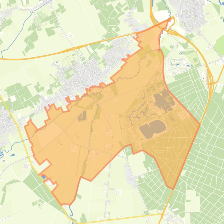 Kaart van de buurt Buitengebied Zuid-Oost.