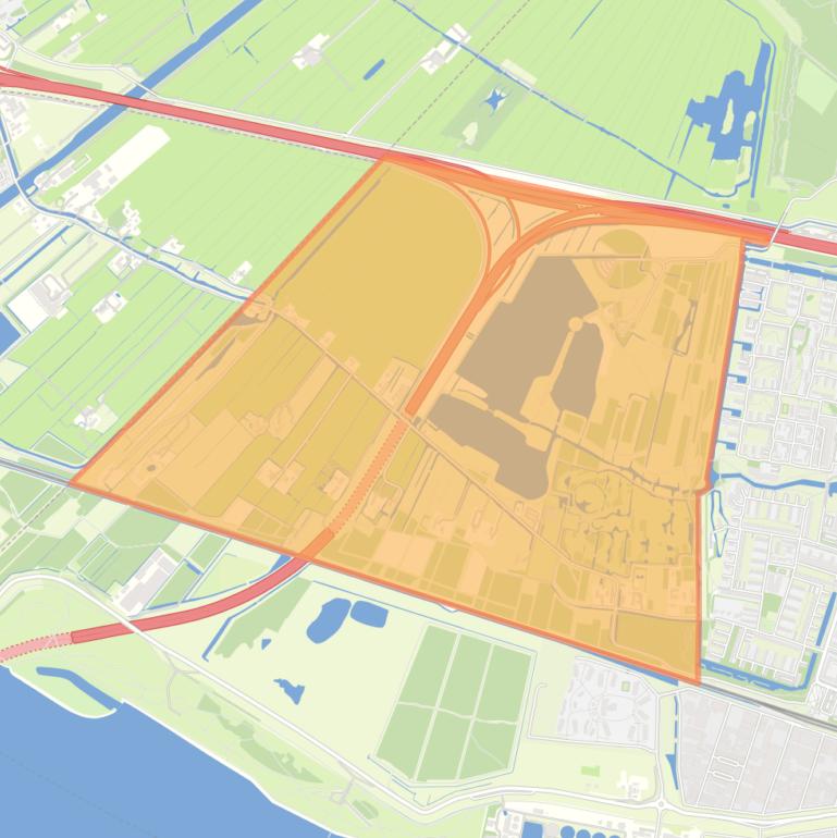 Kaart van de Buitengebied Zuidbuurt.