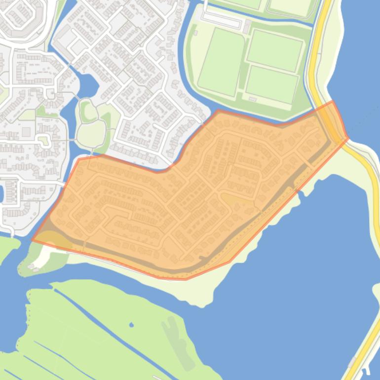 Kaart van de buurt Buitengouw.