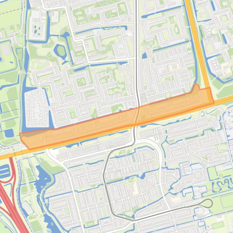 Kaart van de buurt Buitenhof-Zuid.