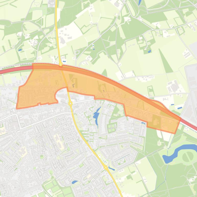 Kaart van de buurt Buitenpas - Noordrand.