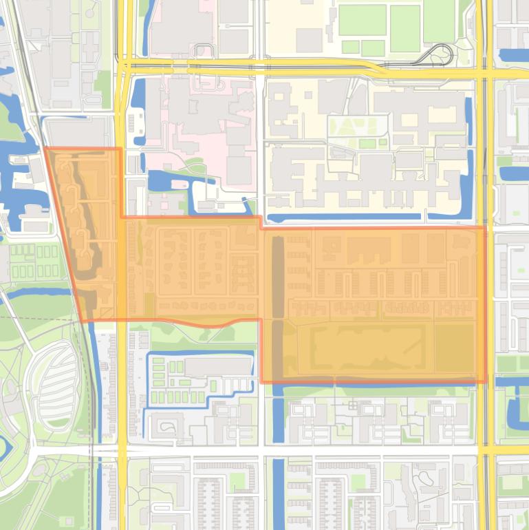 Kaart van de buurt Buitenveldert-West-Midden.