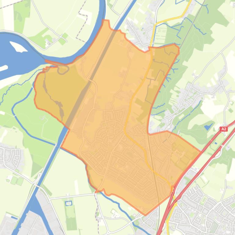 Kaart van de buurt Bunde.