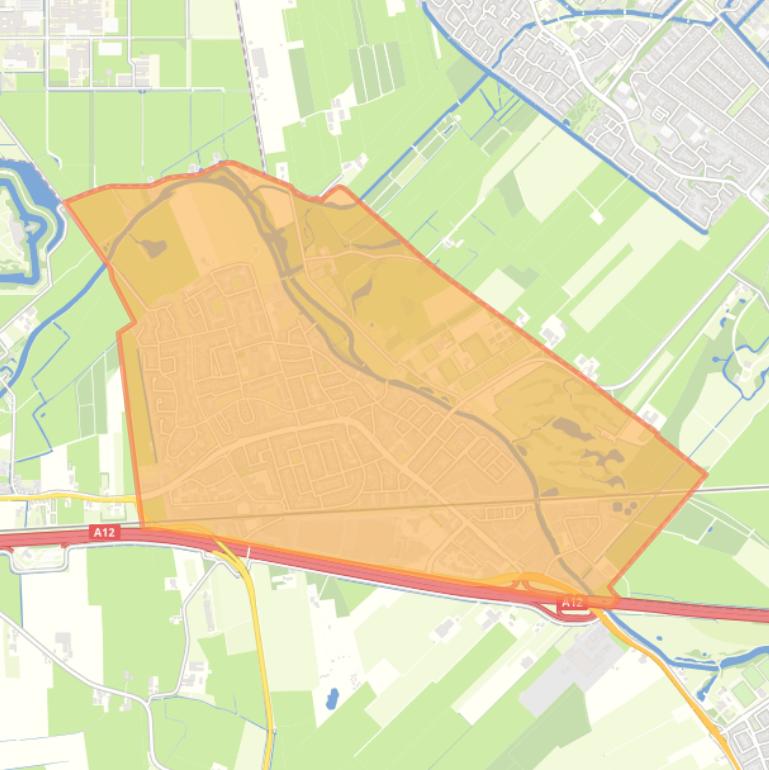 Kaart van de buurt Bunnik.