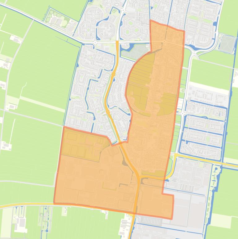 Kaart van de buurt Bunschoten.