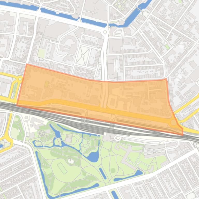 Kaart van de buurt Burgemeester de Raadtsingel en omgeving.