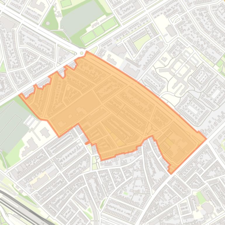 Kaart van de Burgemeestersbuurt.