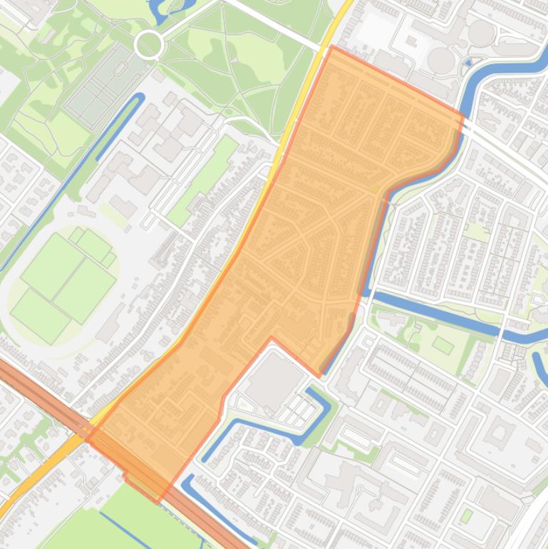 Kaart van de buurt Burgemeesterskwartier.