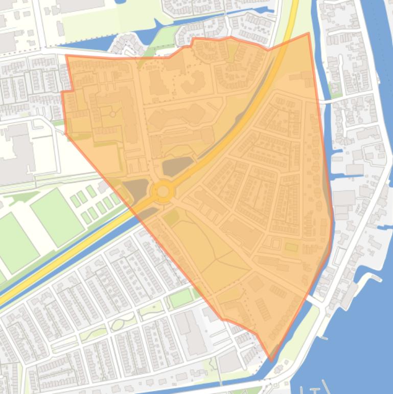 Kaart van de buurt Burgemeesterswijk.