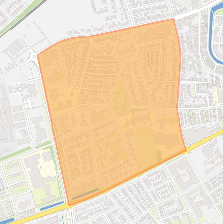 Kaart van de buurt Burgemeesterswijk.