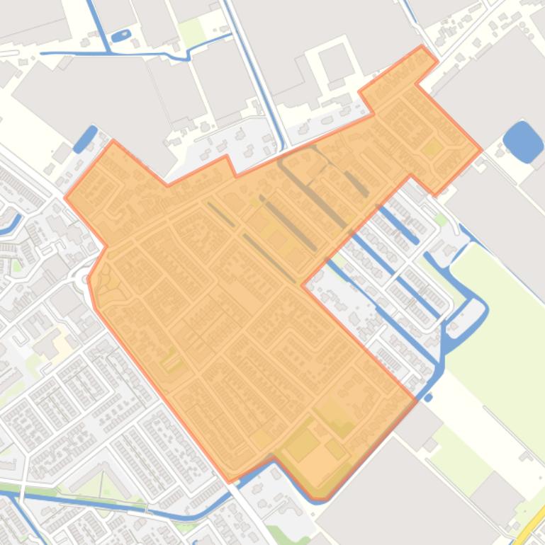 Kaart van de buurt Burgemeesterswijk.