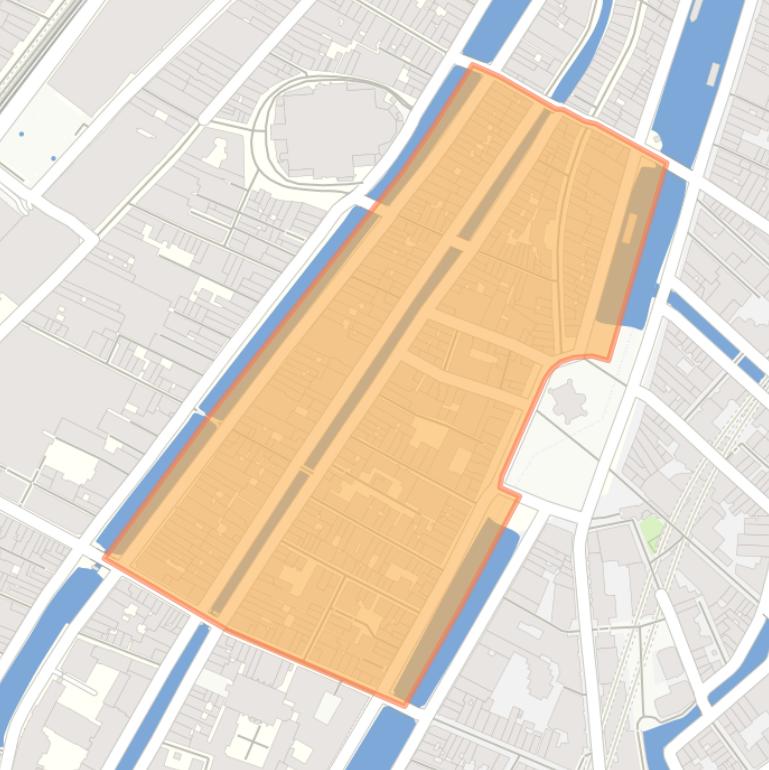 Kaart van de buurt Burgwallen-Oost.