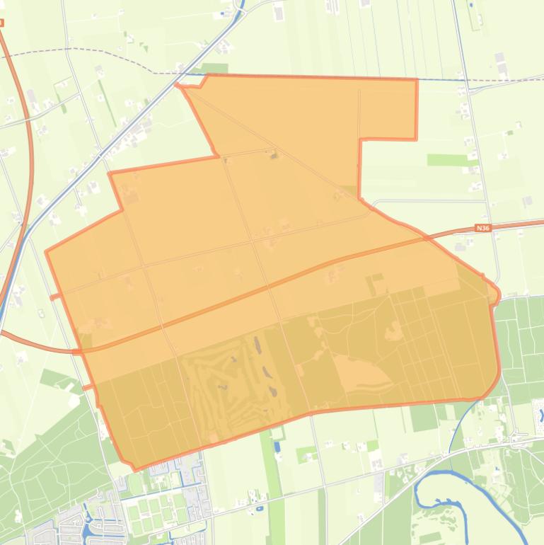 Kaart van de Buurtschap Arrienveld.