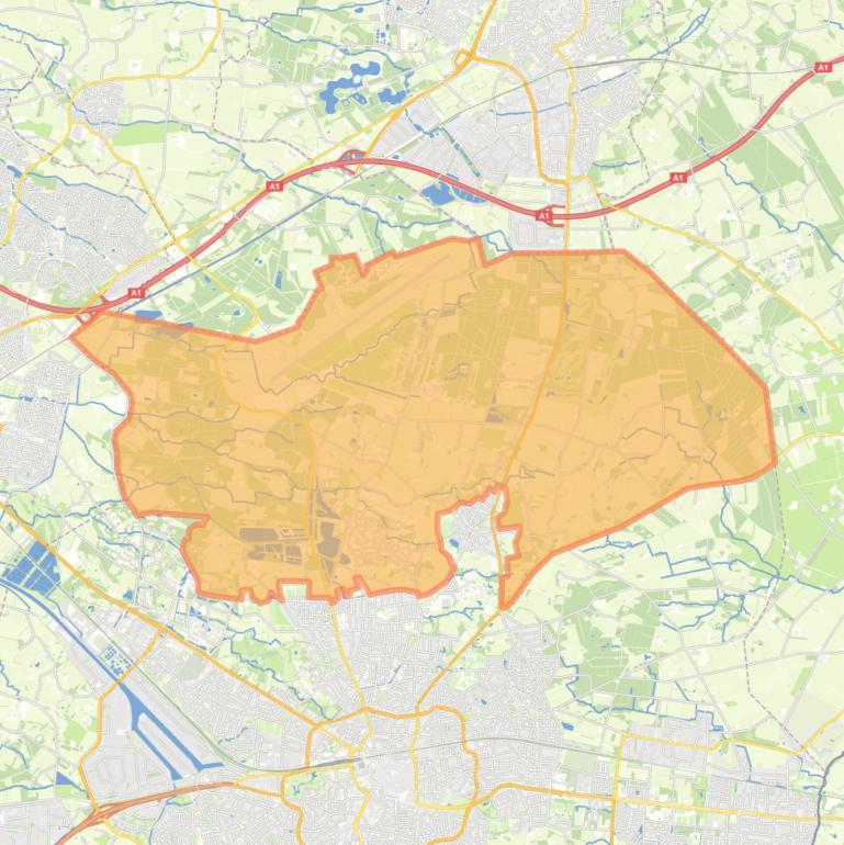 Kaart van de Buurtschap Lonneker-West.