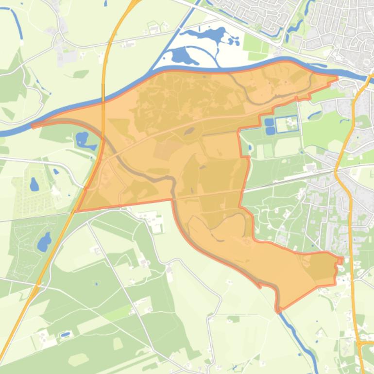 Kaart van de Buurtschap Ommen ten zuiden van de Vecht.