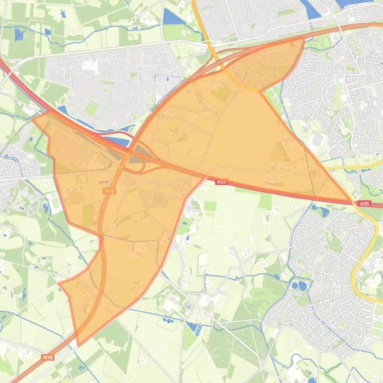 Kaart van de Buurtschap Usselo.