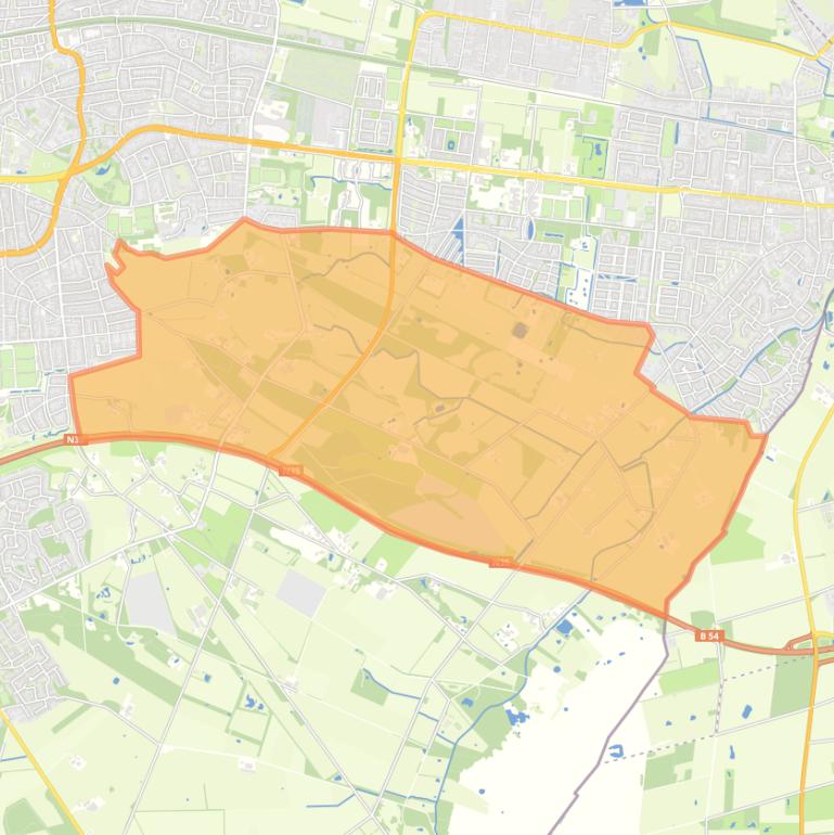 Kaart van de Buurtschap Zuid-Esmarke.