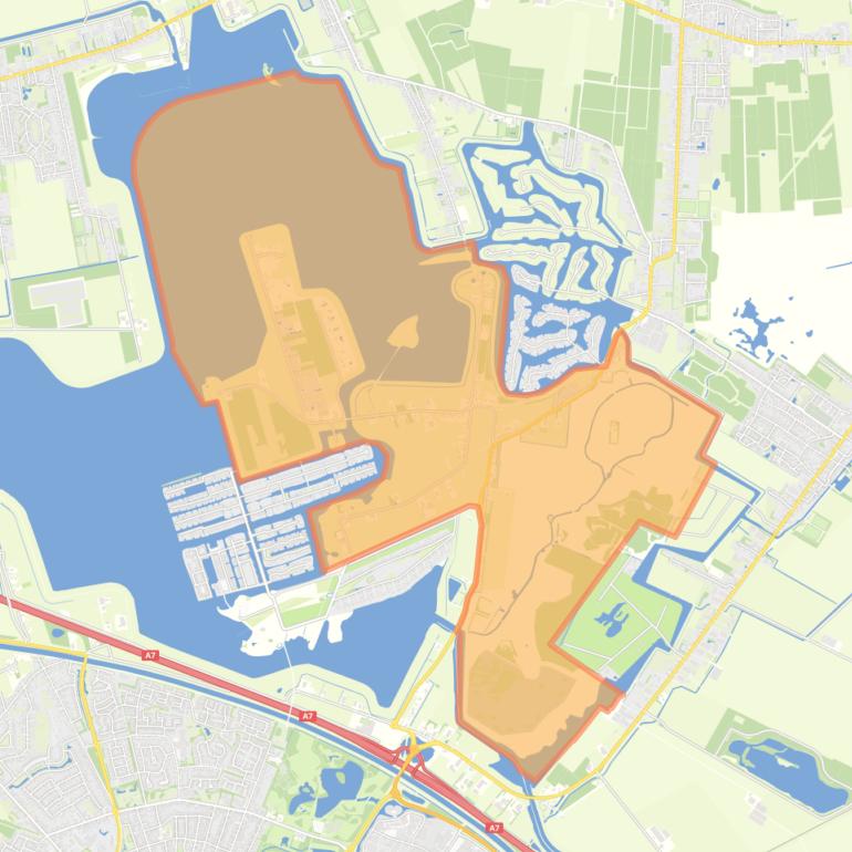 Kaart van de Buurtschappen Meerland en Ekamp.