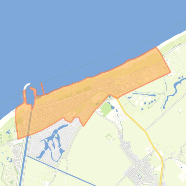 Kaart van de buurt Cadzand-Bad.