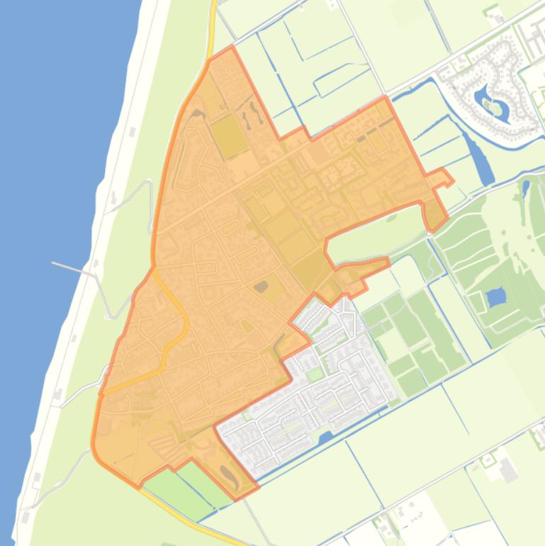 Kaart van de buurt Callantsoog (woonkern).