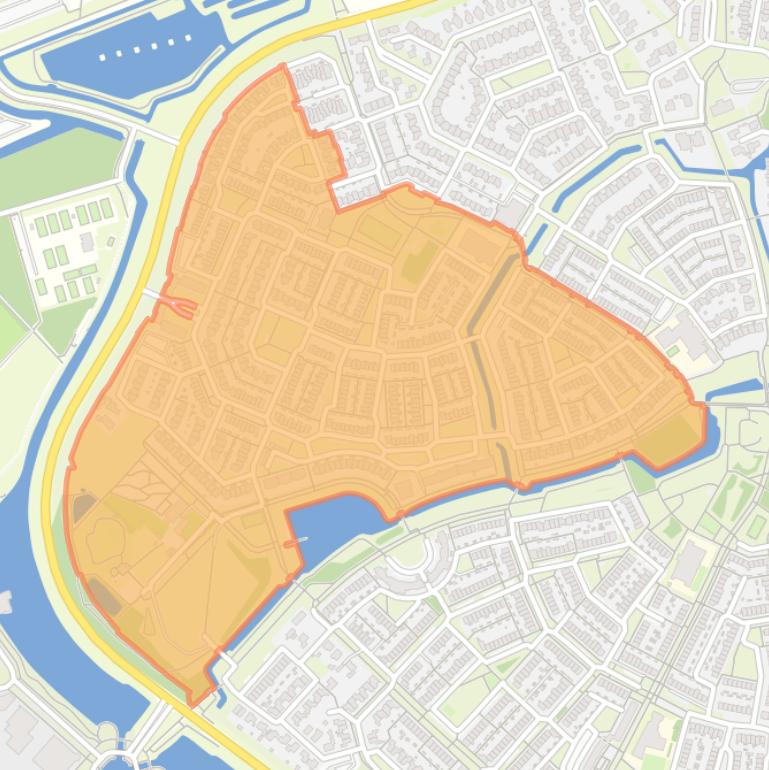 Kaart van de buurt Campen.