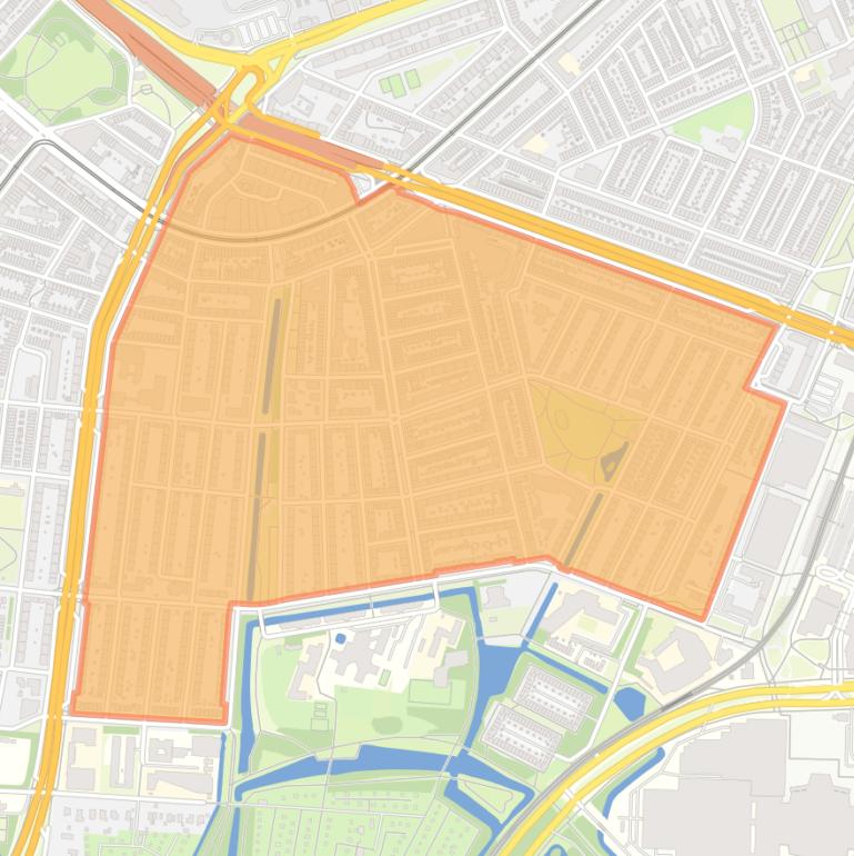 Kaart van de buurt Carnisse.