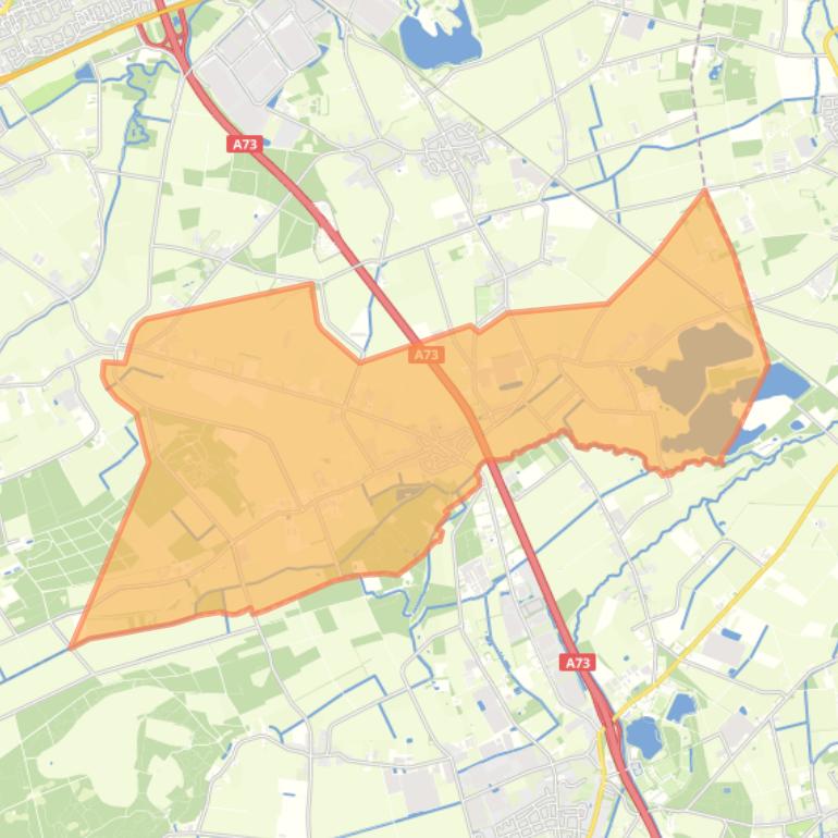 Kaart van de buurt Castenray.