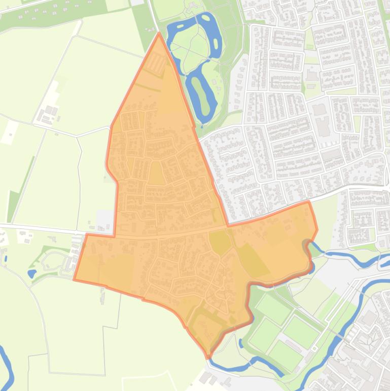 Kaart van de buurt Cathalijne en Kinderbos.