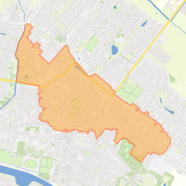 Kaart van de buurt Centrum.