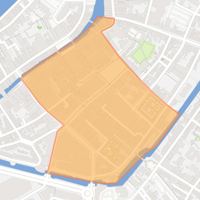 Kaart van de buurt Centrum.