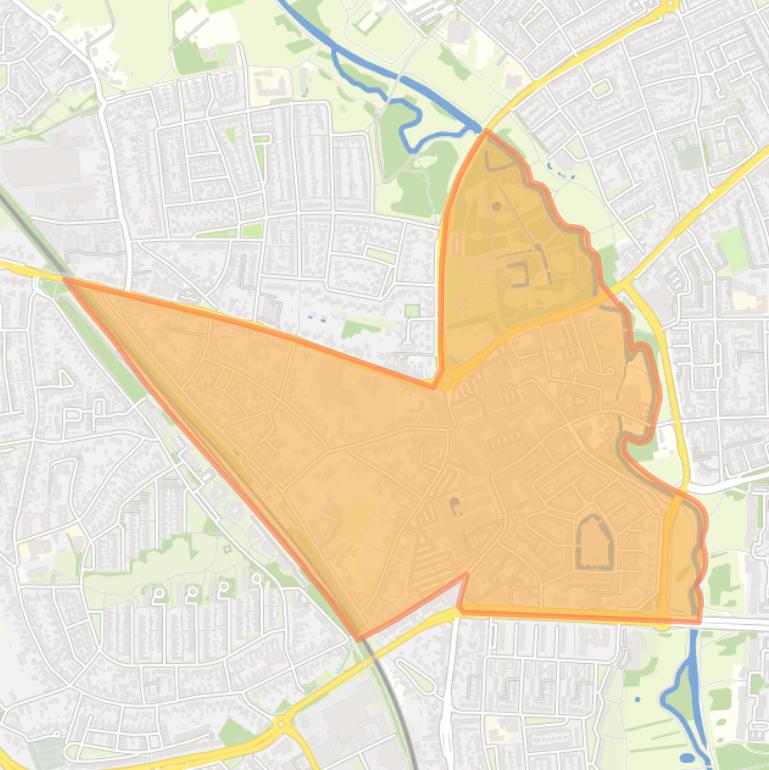 Kaart van de buurt Centrum.