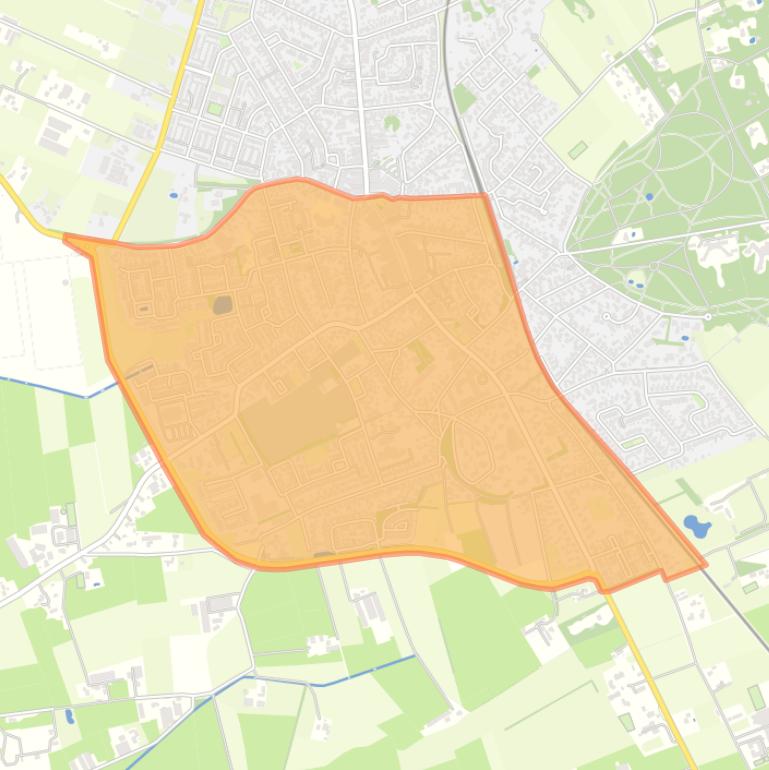 Kaart van de buurt Centrum Lunteren.