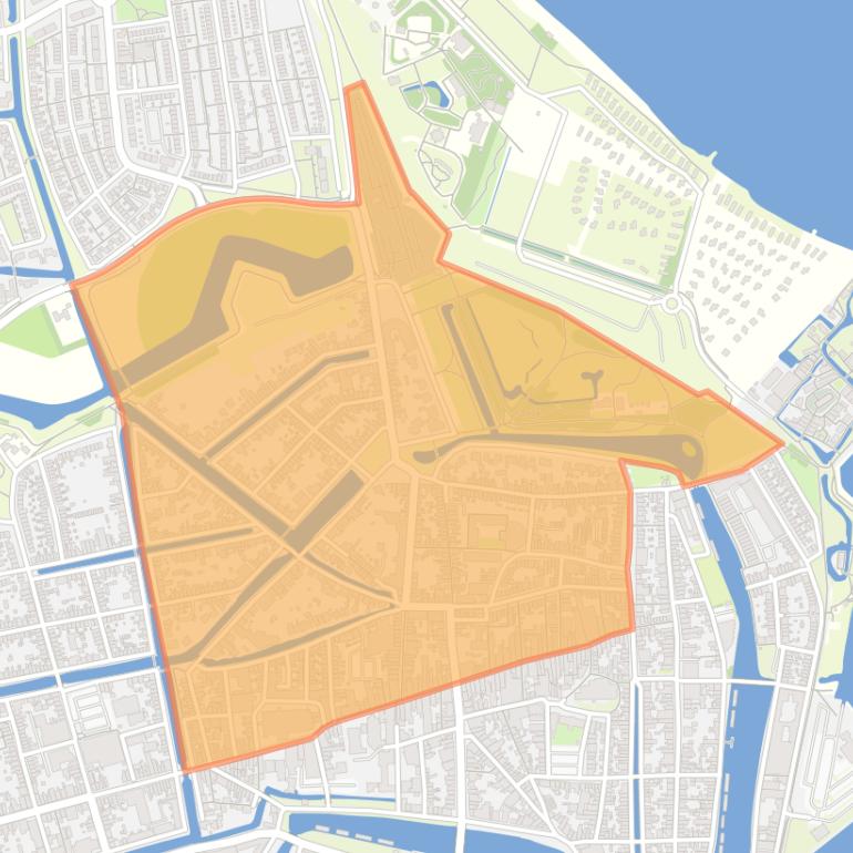 Kaart van de buurt Centrum Noord-Oost.