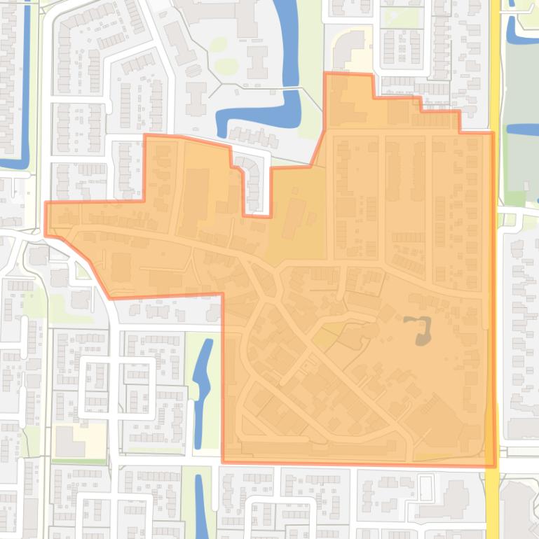 Kaart van de buurt Centrum West.