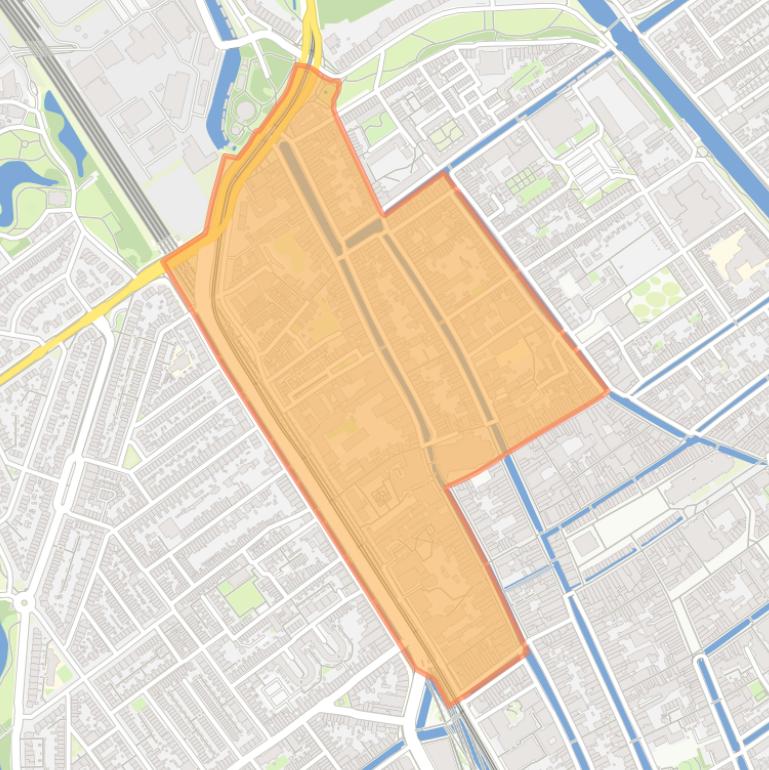 Kaart van de buurt Centrum-West.