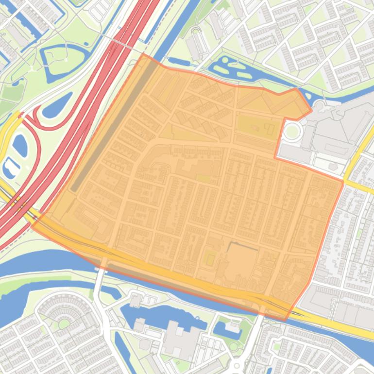 Kaart van de buurt Centrum West.