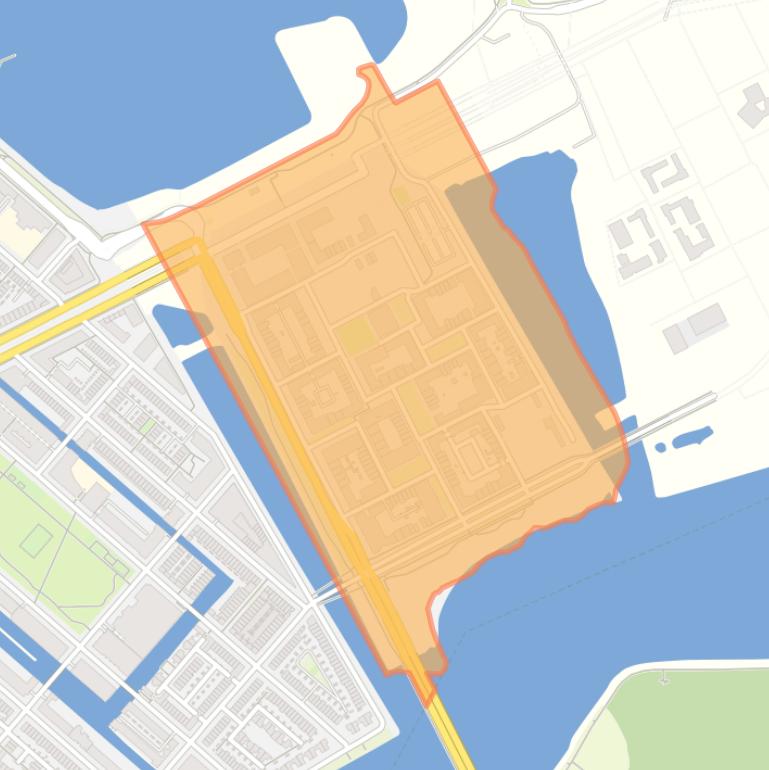 Kaart van de buurt Centrumeiland.